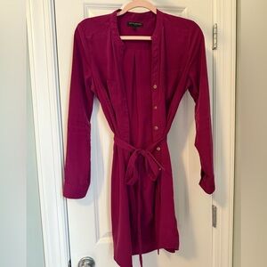Banana Republic Fuchsia Long Sleeve Dress